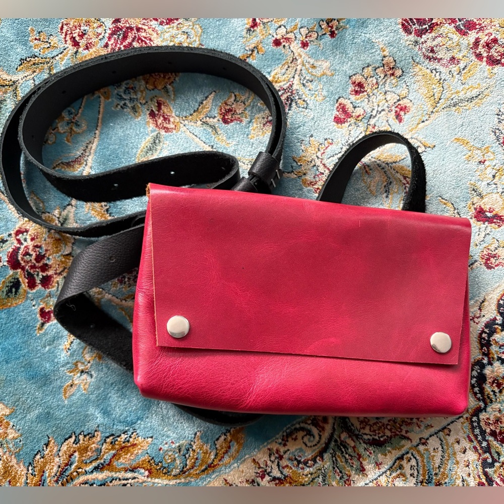Pip Robins Pink Leather Luna Bag
